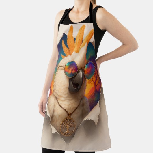 Papegaai Schort – Vrolijk Boho Design エプロン (インサイチュ)