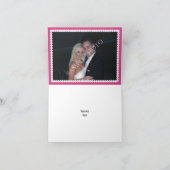 Papelのpicado愛鳥のピンクの結婚式は感謝していしています サンキューカード (内部)