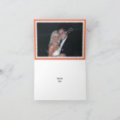 Papelのpicado愛鳥の珊瑚の結婚式は感謝していしています サンキューカード (内部)