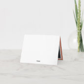 Papelのpicado愛鳥の珊瑚の結婚式は感謝していしています サンキューカード (裏面)