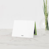 Papelのpicado愛鳥の緑の結婚式は感謝していしています サンキューカード (裏面)