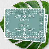 Papel モダン Picado日付の保存 招待状