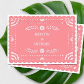 Papel モダン Picado日付の保存 招待状