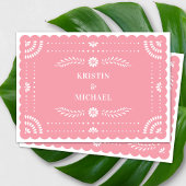 Papel モダン Picado日付の保存 招待状