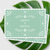 Papel モダン Picado日付の保存 招待状