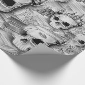 Papel de Embrulho, Rolo 76cm x 180 cm caveira ラッピングペーパー (角)