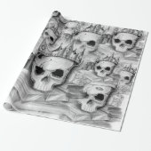 Papel de Embrulho, Rolo 76cm x 180 cm caveira ラッピングペーパー (アンロールド)