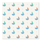 Papel de pared con barquitos para habitación niños 壁紙 (正面)
