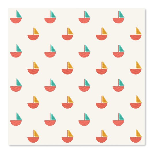 Papel de pared con patrón de barquitos pequeños  壁紙 (正面)