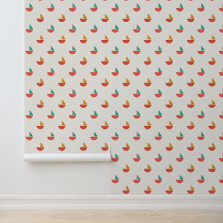 Papel de pared con patrón de barquitos pequeños  壁紙