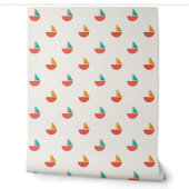 Papel de pared con patrón de barquitos pequeños 壁紙 (ほどく)