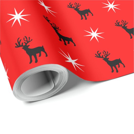 Papel de presente com renas e estrela ラッピングペーパー (ロールコーナー)