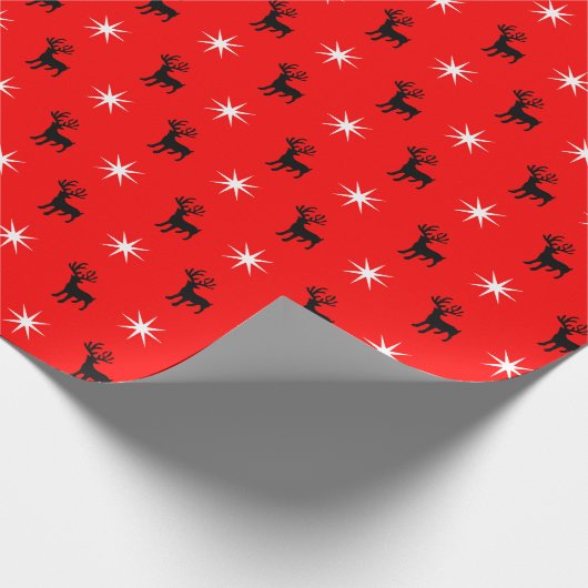 Papel de presente com renas e estrela ラッピングペーパー (角)