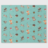Papel de regalo animalitos del bosque ラッピングペーパー (フラット)