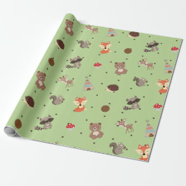 Papel de regalo animalitos del bosque  ラッピングペーパー