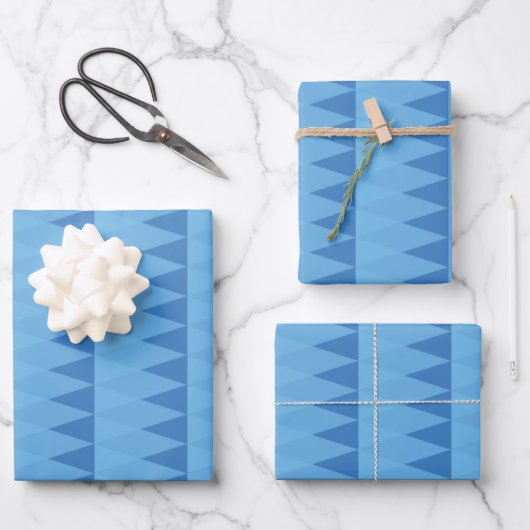 Papel de regalo azul ラッピングペーパーシート (正面)