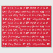 Papel De Regalo Christmas Holiday text red modern ラッピングペーパー (フラット)