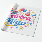 Papel de Regalo con Diseño “Celebra Conmigo” | Env ラッピングペーパー (アンロールド)