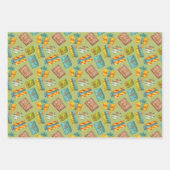 Papel de regalo con estampado de regalitos ラッピングペーパーシート (正面)