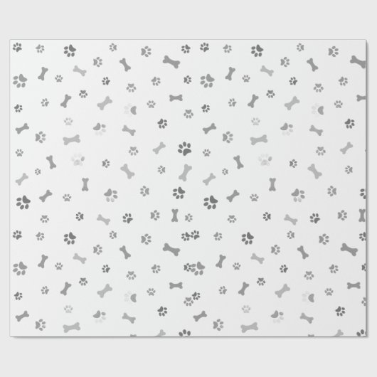 Papel de regalo con patas de perro ラッピングペーパー (フラット)