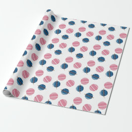 Papel De Regalo Cumpleaños Astronauta Pink Blue ラッピングペーパー