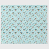Papel de regalo Cute Watercolor Reindeer Pattern  ラッピングペーパー (フラット)