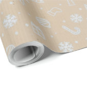 Papel de Regalo de Navidad Clásico,Fondo de Kraft ラッピングペーパー (ロールコーナー)
