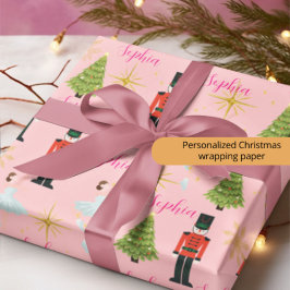 Papel de regalo de Navidad de Cascanueces y Bailar ラッピングペーパー