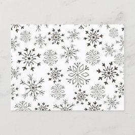 Papel de regalo de Navidad en blanco y negro ポストカード