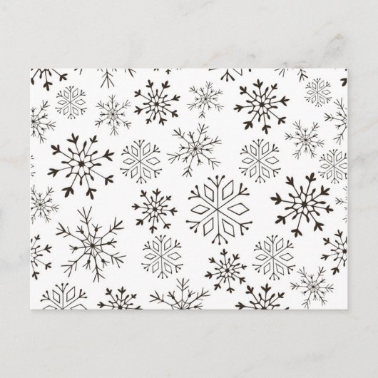 Papel de regalo de Navidad en blanco y negro ポストカード (正面)