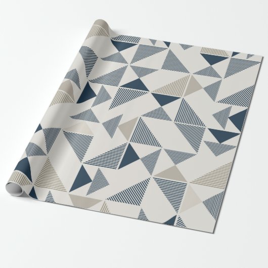 papel de regalo figuras geométricas triangulares ラッピングペーパー (アンロールド)