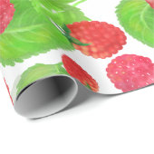 papel de regalo frambuesas a la acuarela ラッピングペーパー (ロールコーナー)
