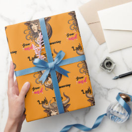 Papel de regalo Lady Tauro – Envuelve con fuerza ラッピングペーパー