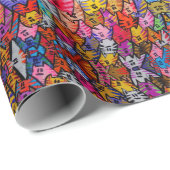 Papel de regalo mate gatos 05 ラッピングペーパー (ロールコーナー)