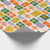Papel de regalo navideño con estampado de regalito ラッピングペーパー (角)