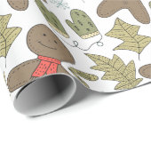 Papel de regalo navideño muñecos de gengibre ラッピングペーパー (ロールコーナー)