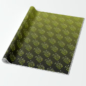 Papel de regalo negro para navidad con verde ラッピングペーパー (アンロールド)