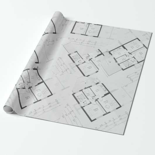 Papel de Regalo Plano de Arquitecto ラッピングペーパー (アンロールド)
