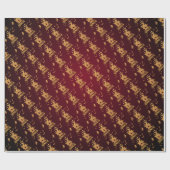 Papel de regalo rojo para Halloween ラッピングペーパー (フラット)