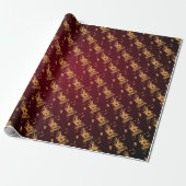 Papel de regalo rojo para Halloween ラッピングペーパー (アンロールド)