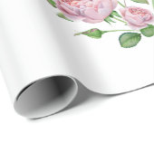 papel de regalo rosas a la acuarela ラッピングペーパー (ロールコーナー)