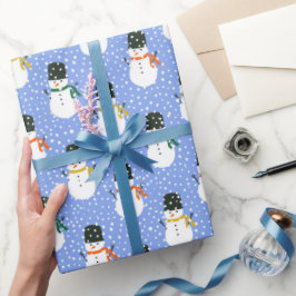 Papel de regalo snowmen ラッピングペーパー