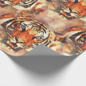 papel de regalo tigre a la acuarela ラッピングペーパー (角)