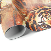 papel de regalo tigre a la acuarela ラッピングペーパー (ロールコーナー)