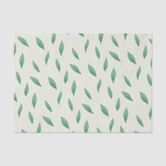 Papel de seda con diseño de hojas verdes 薄葉紙 (正面)