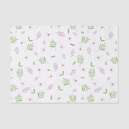 Papel de seda Flores y hojas de primavera 薄葉紙 (正面)