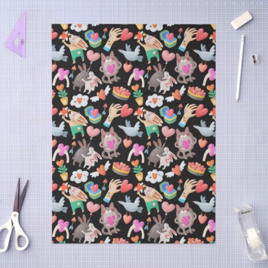 Papel de Seda San Valentín 薄葉紙 (クラフト)