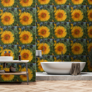 Papel mural con girasoles que alegrarán tu hogar 壁紙