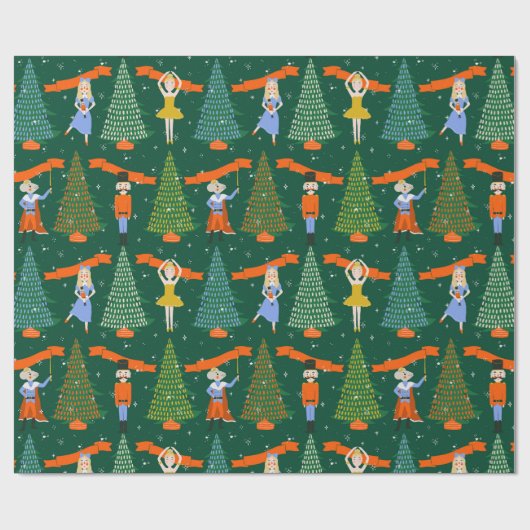 Papel navideño nutcracker ラッピングペーパー (フラット)