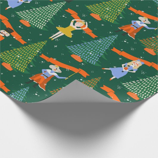 Papel navideño nutcracker ラッピングペーパー (角)